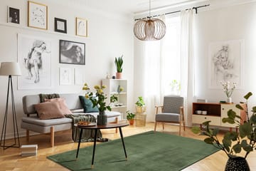 Cozy Ryamatta 110x160 cm Rektangulär - Grön - Textilier & mattor - Mattor - Modern matta - Ryamattor