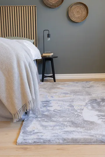 Cozy Ryamatta 110x160 cm Rektangulär - Silver - Textilier & mattor - Mattor - Modern matta - Ryamattor