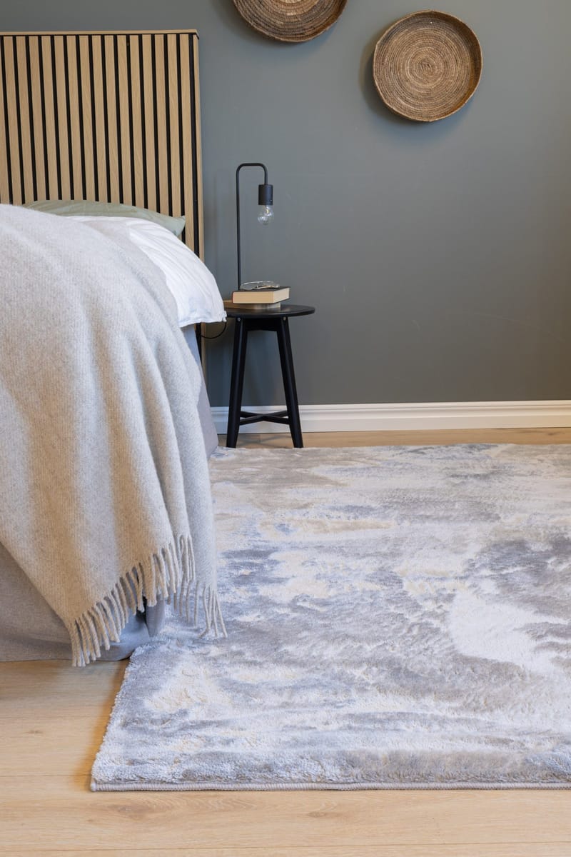 Cozy Ryamatta 110x160 cm Rektangulär - Silver - Textilier & mattor - Mattor - Modern matta - Ryamattor