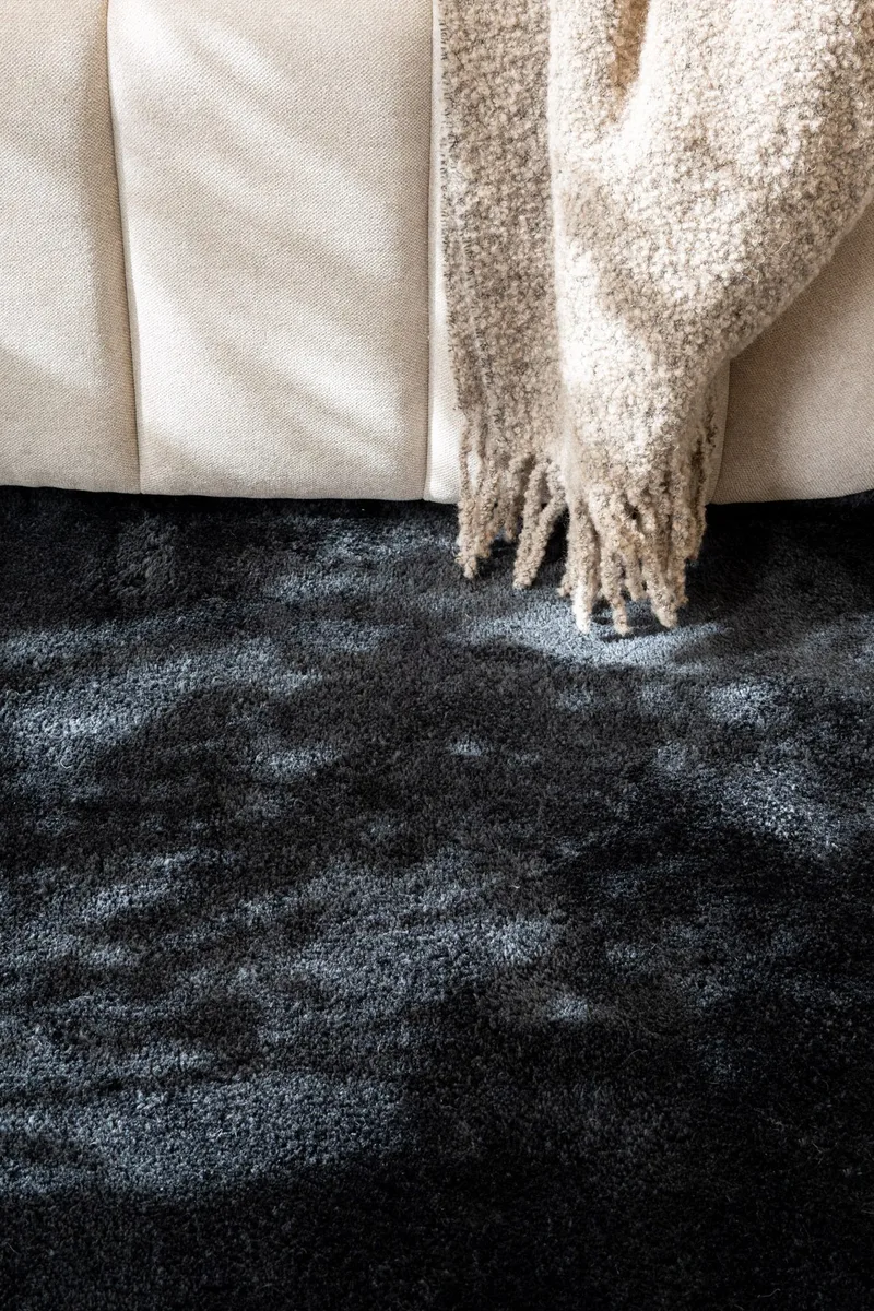 Cozy Ryamatta 110x160 cm Rektangulär - Svart - Textilier & mattor - Mattor - Modern matta - Ryamattor