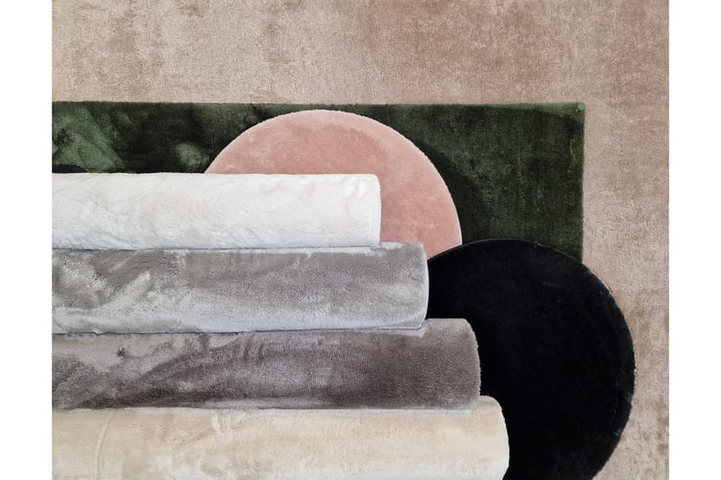 Cozy Ryamatta 200 cm Rund - Silver - Textilier & mattor - Mattor - Modern matta - Ryamattor