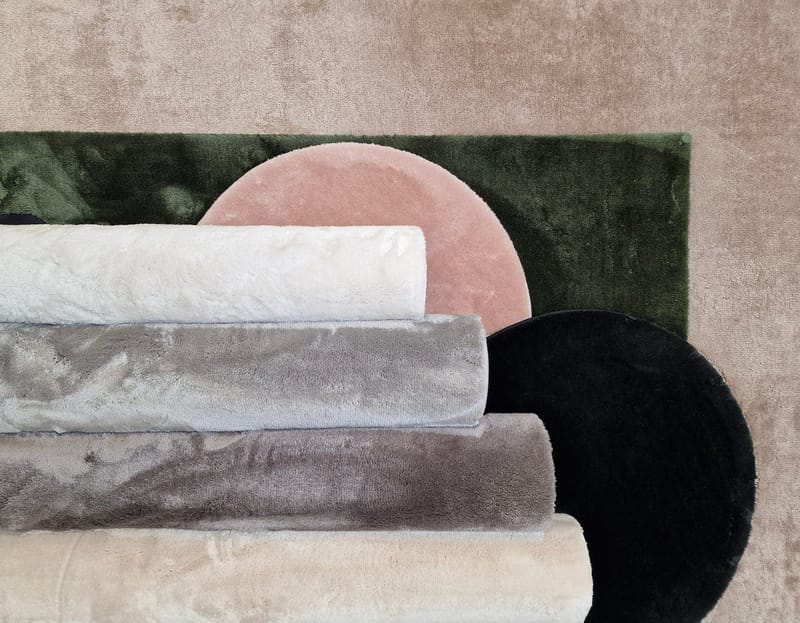 Cozy Ryamatta 200 cm Rund - Silver - Textilier & mattor - Mattor - Modern matta - Ryamattor