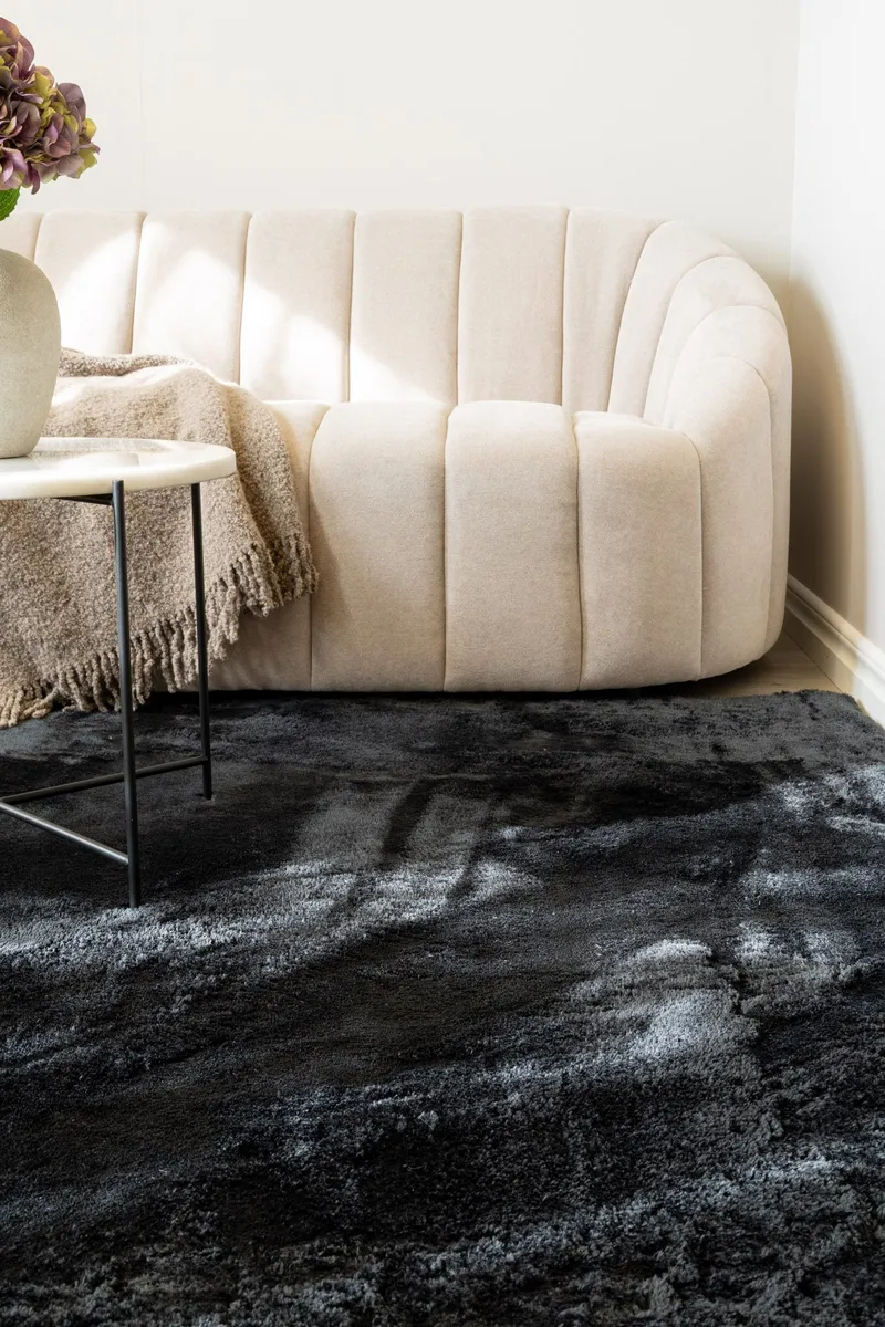 Cozy Ryamatta 200x290 cm Rektangulär - Svart - Textilier & mattor - Mattor - Modern matta - Ryamattor