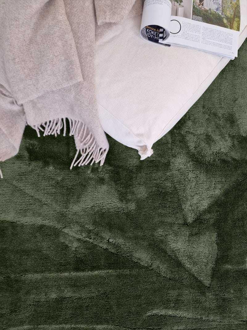 Cozy Ryamatta 240x340 cm Rektangulär - Grön - Textilier & mattor - Mattor - Modern matta - Ryamattor