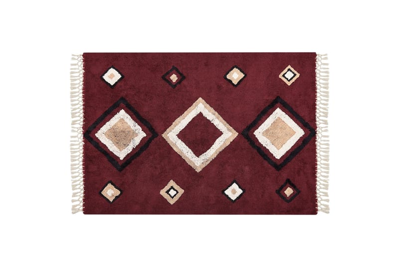 Siirt Bomullsmatta 160x230 cm, Röd