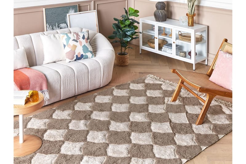 Sinop Bomullsmatta 160x230 cm - Brun - Textilier & mattor - Mattor - Modern matta - Bomullsmattor