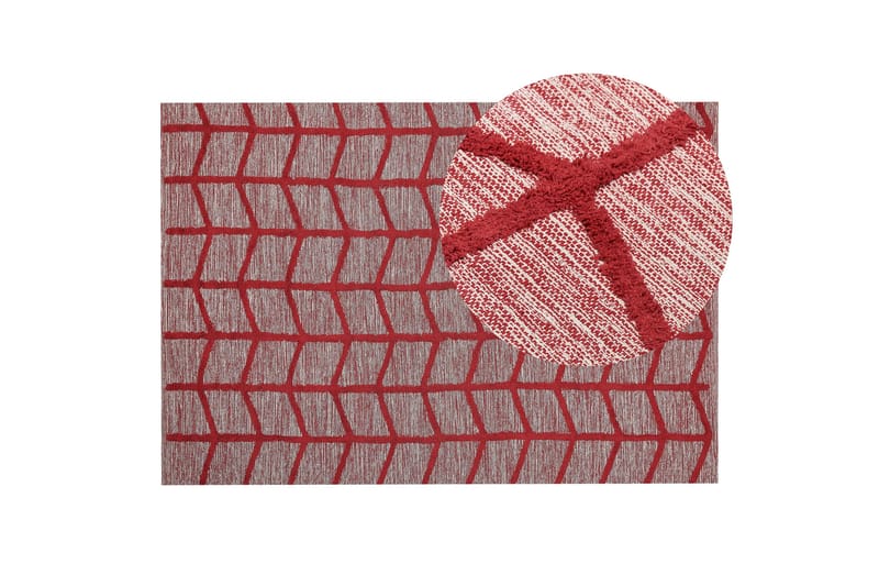 Sivas Bomullsmatta 140x200 cm - Röd - Textilier & mattor - Mattor - Modern matta - Bomullsmattor