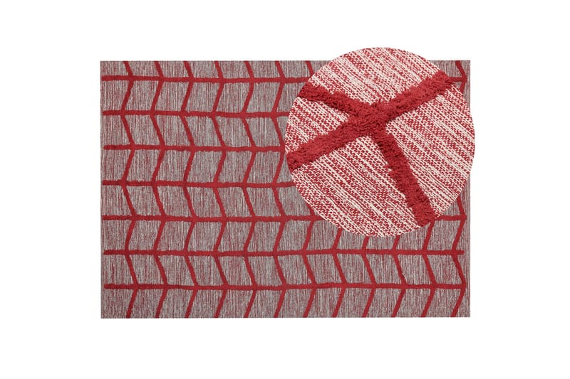 Sivas Bomullsmatta 160x230 cm - Röd - Textilier & mattor - Mattor - Modern matta - Bomullsmattor