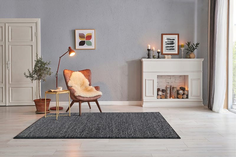 Skagen Ullmatta 160x230 cm Rektangulär - Grafitmelange - Textilier & mattor - Mattor - Modern matta - Ullmattor