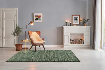 Skagen Ullmatta 240x340 cm Rektangulär - Grönmelange - Textilier & mattor - Mattor - Modern matta - Ullmattor