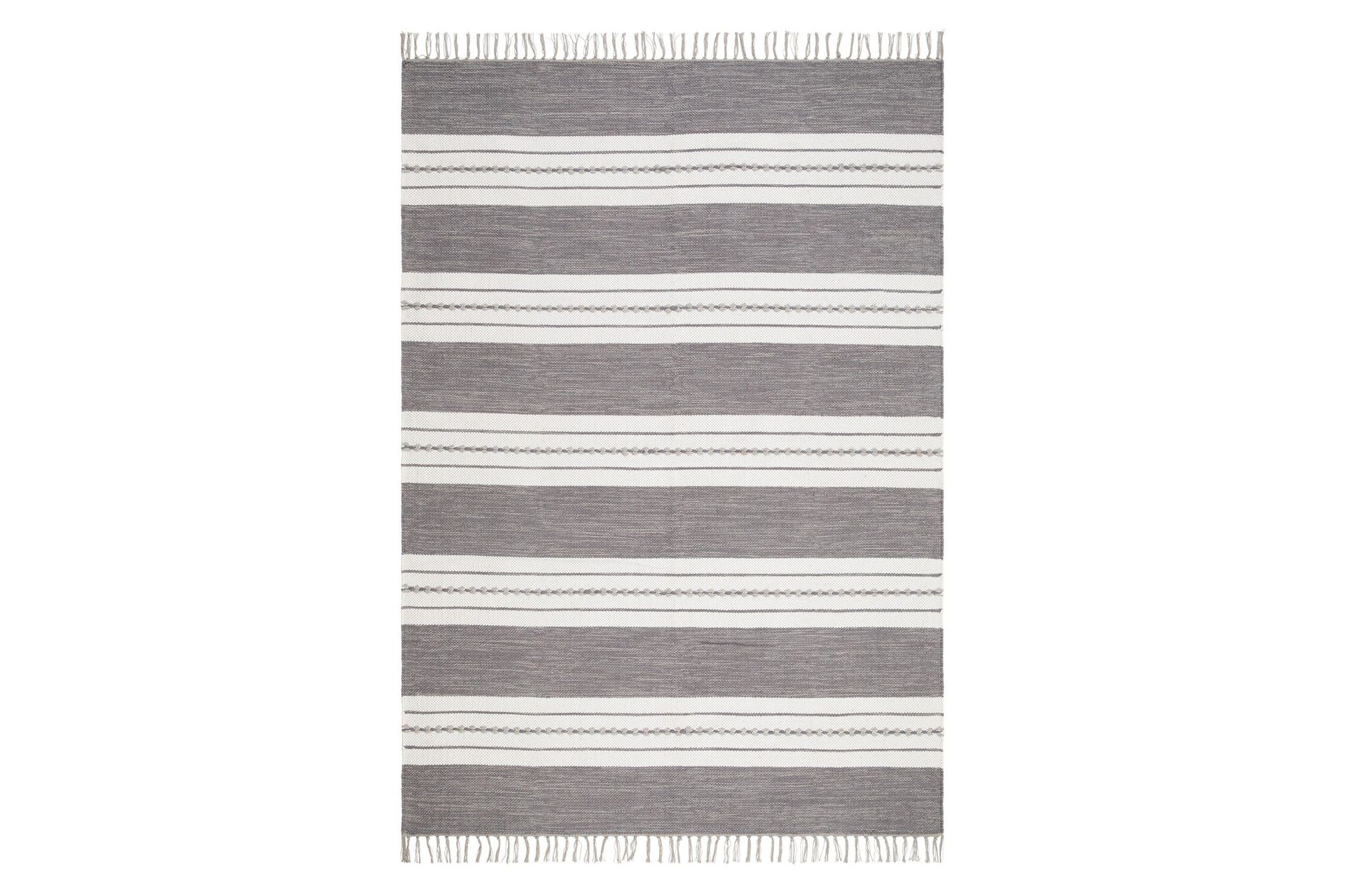 Sund Bomullsmatta 140x200 cm Rektangul&auml;r - Gr&aring;