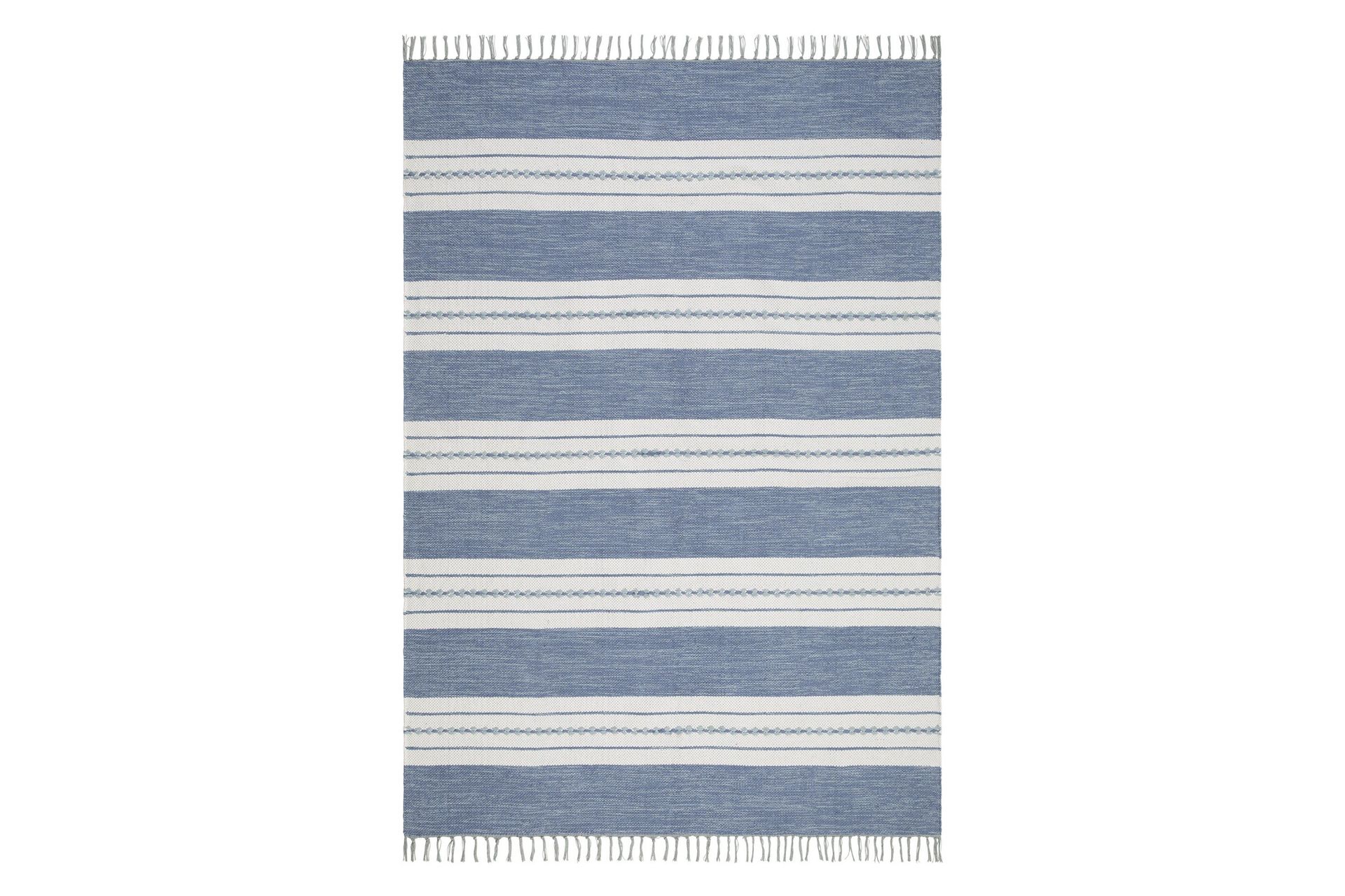 Sund Bomullsmatta 160x230 cm Rektangul&auml;r - Bl&aring;