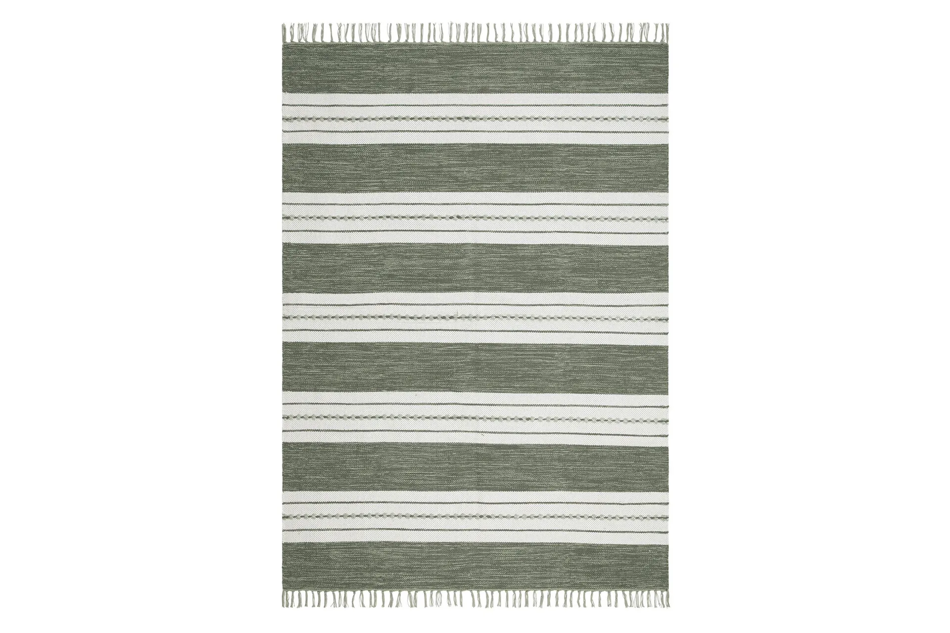 Sund Bomullsmatta 160x230 cm Rektangul&auml;r - Gr&ouml;n