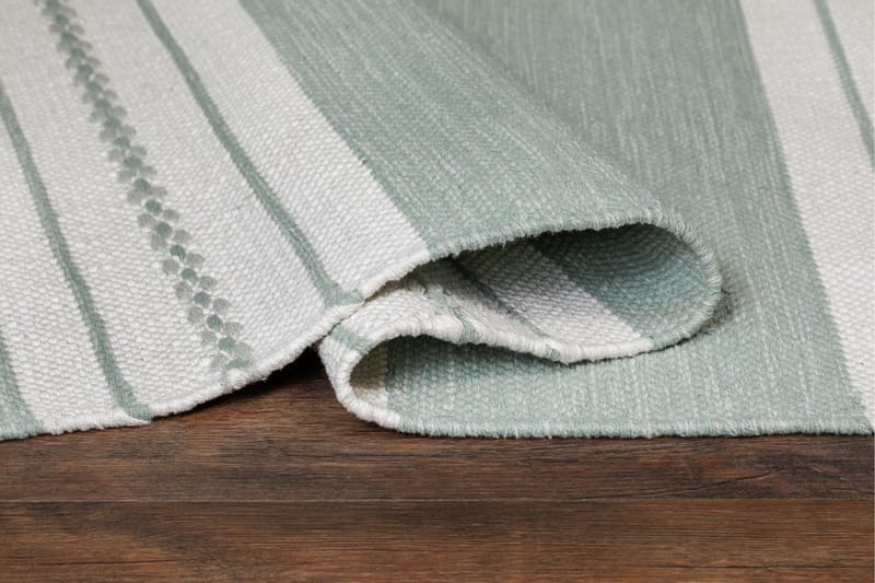 Sund Bomullsmatta 160x230 cm Rektangulär - Ljusgrön - Textilier & mattor - Mattor - Modern matta - Bomullsmattor