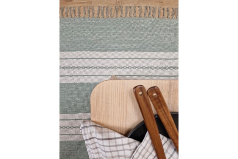Sund Bomullsmatta 160x230 cm Rektangulär - Ljusgrön - Textilier & mattor - Mattor - Modern matta - Bomullsmattor