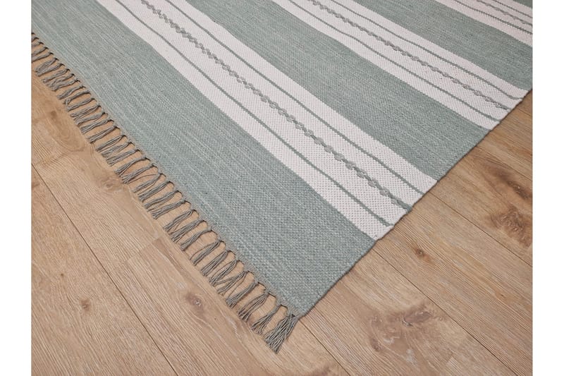Sund Bomullsmatta 160x230 cm Rektangulär - Ljusgrön - Textilier & mattor - Mattor - Modern matta - Bomullsmattor