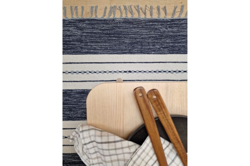 Sund Bomullsmatta 200x300 cm Rektangulär - Blå - Textilier & mattor - Mattor - Modern matta - Bomullsmattor