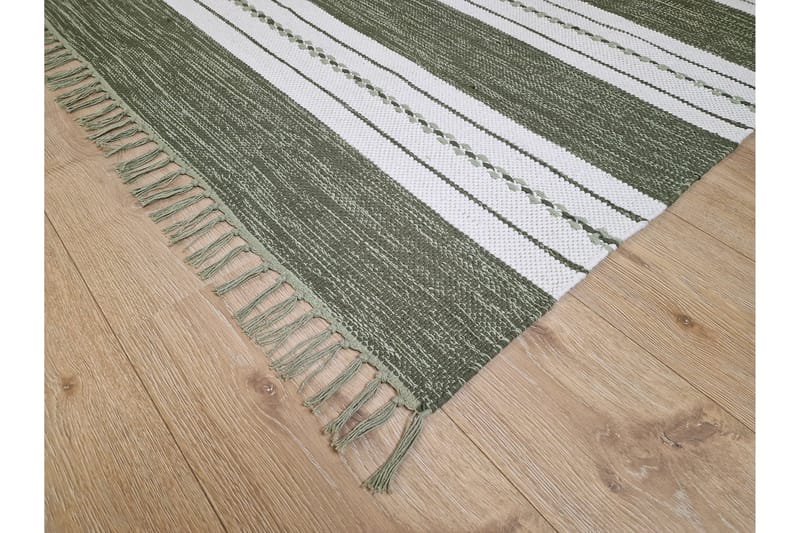 Sund Bomullsmatta 200x300 cm Rektangulär - Grön - Textilier & mattor - Mattor - Modern matta - Bomullsmattor