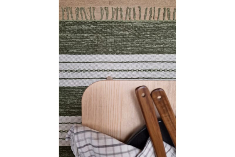 Sund Bomullsmatta 200x300 cm Rektangulär - Grön - Textilier & mattor - Mattor - Modern matta - Bomullsmattor