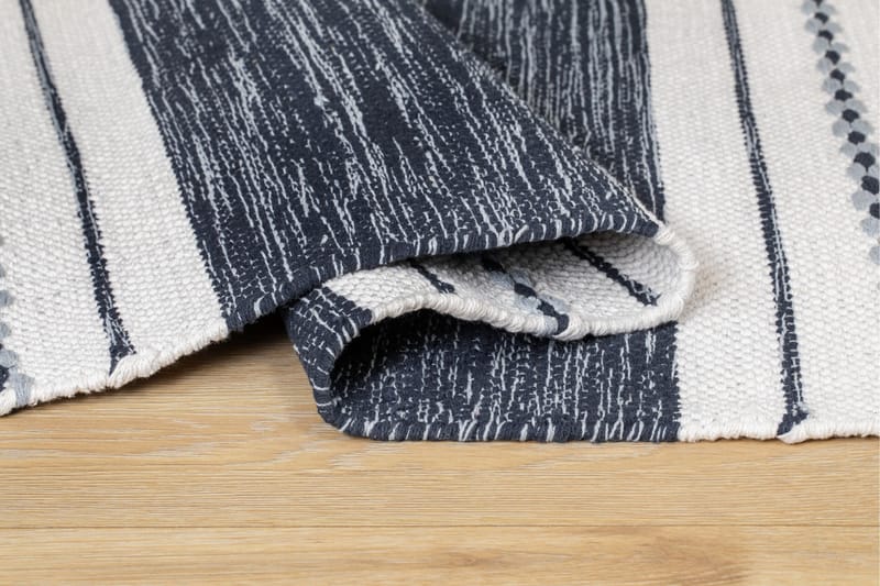 Sund Bomullsmatta 75x150 cm Oval - Blå - Textilier & mattor - Mattor - Modern matta - Bomullsmattor