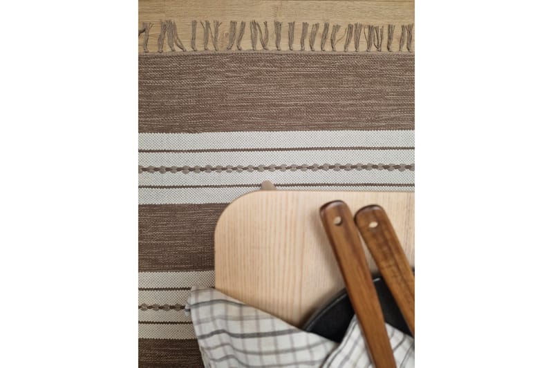 Sund Bomullsmatta 75x150 cm Oval - Mörkbeige - Textilier & mattor - Mattor - Modern matta - Bomullsmattor