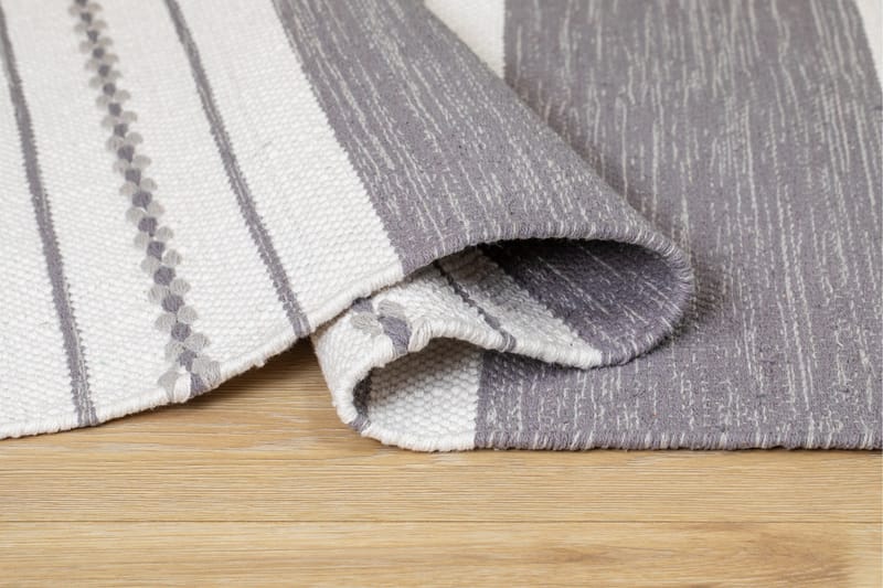 Sund Bomullsmatta 75x220 cm Oval - Grå - Textilier & mattor - Mattor - Modern matta - Bomullsmattor