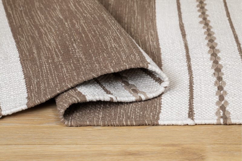 Sund Bomullsmatta 75x220 cm Oval - Mörkbeige - Textilier & mattor - Mattor - Modern matta - Bomullsmattor