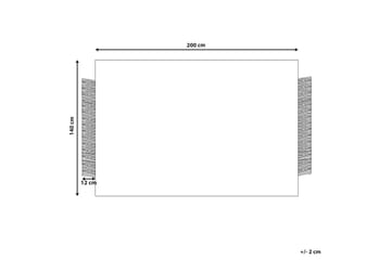 Tacettin Ullmatta 140x200 cm - Svart/Vit - Textilier & mattor - Mattor - Modern matta - Ullmattor