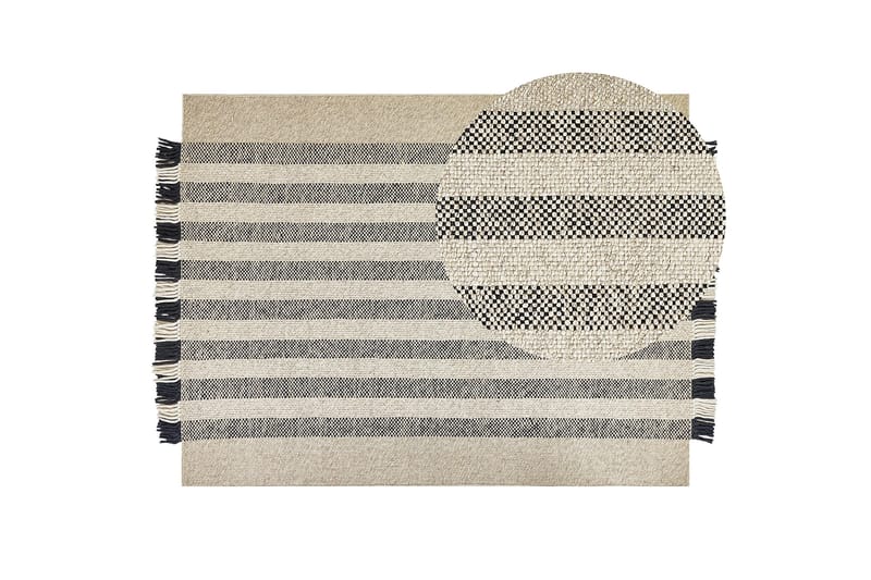 Tacettin Ullmatta 160x230 cm - Svart/Vit - Textilier & mattor - Mattor - Modern matta - Ullmattor