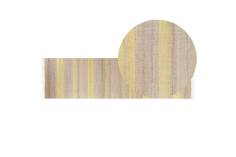 Talpur Gångmatta 80x300 cm - Gul - Textilier & mattor - Mattor - Modern matta - Jutemattor & sisalmattor