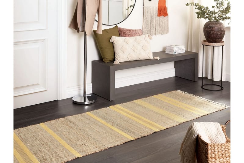 Talpur Gångmatta 80x300 cm - Gul - Textilier & mattor - Mattor - Modern matta - Jutemattor & sisalmattor