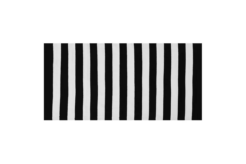 Tavas Ryamatta 80x150 cm, Svart/Vit
