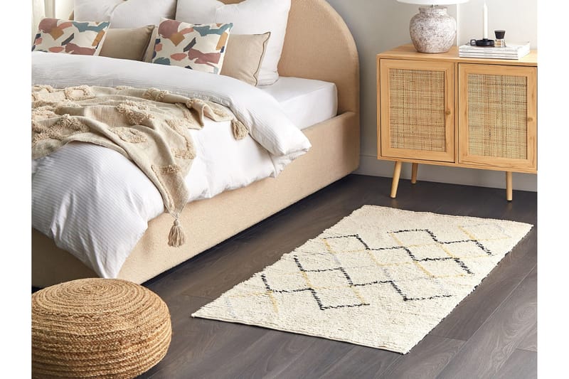 Tezpur Bomullsmatta 80x150 cm - Beige - Textilier & mattor - Mattor - Modern matta - Bomullsmattor