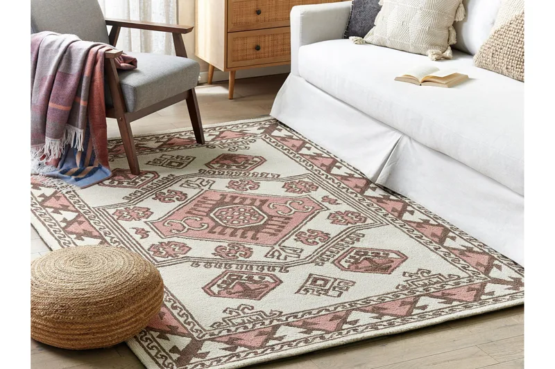 Tomarza Ullmatta 200x200 cm Kvadratisk - Brun - Textilier & mattor - Mattor - Modern matta - Ullmattor