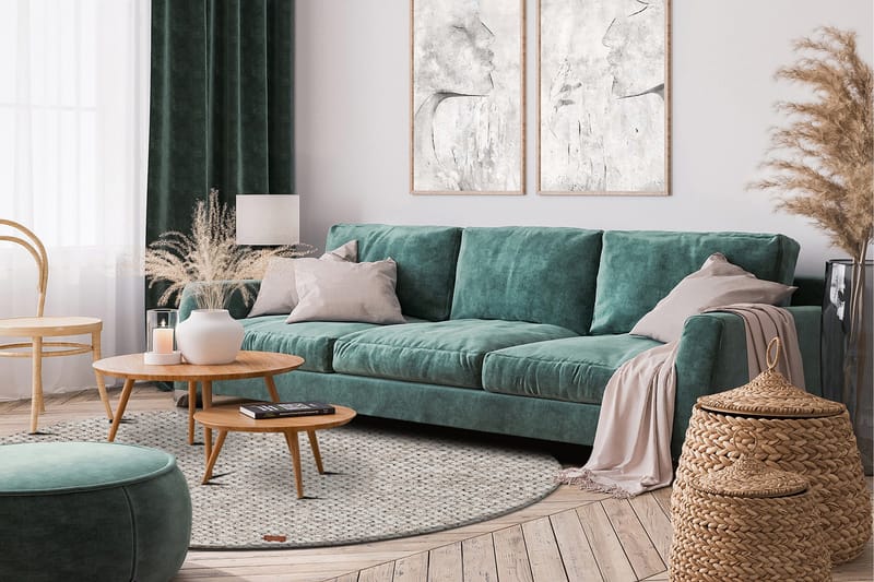 Torekov Ullmatta Ø300 cm Rund - Creme - Textilier & mattor - Mattor - Modern matta - Ullmattor