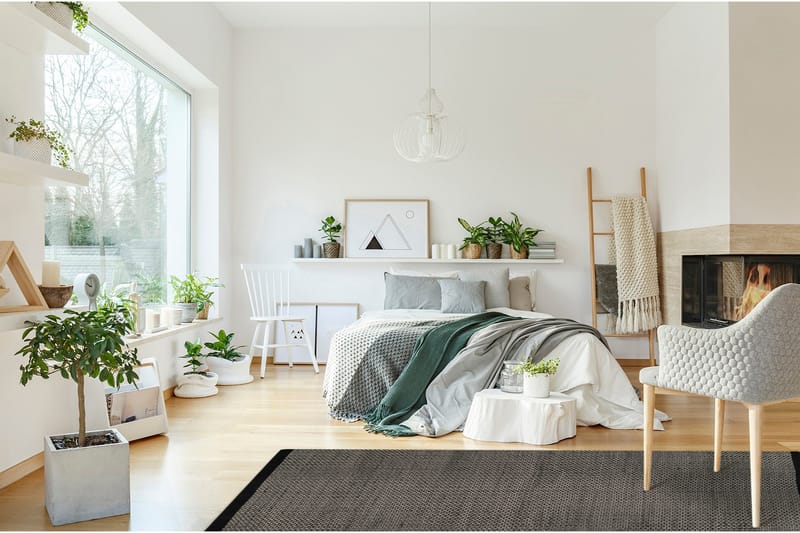 Torsby Ullmatta 140x200 cm Rektangulär - Svart - Textilier & mattor - Mattor - Modern matta - Ullmattor