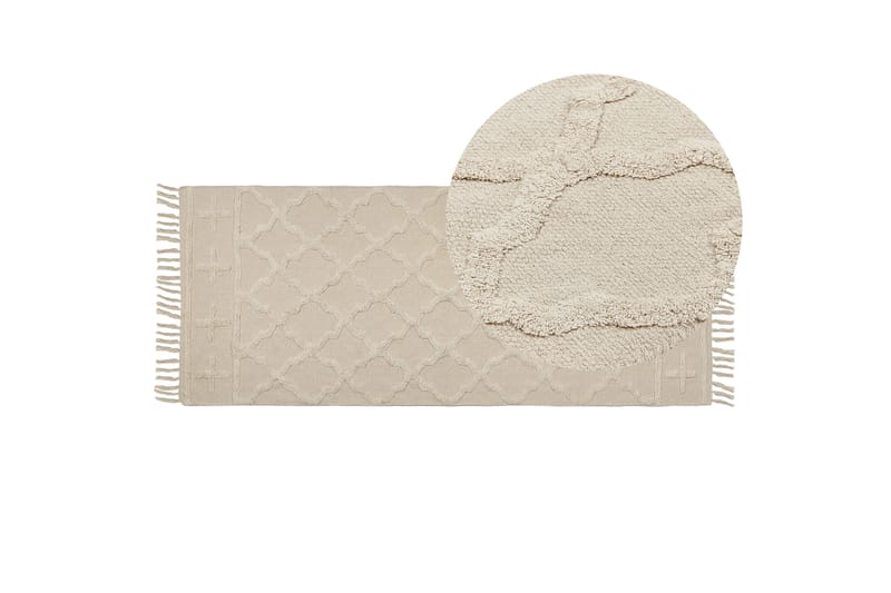Tozlu Bomullsmatta 80x230 cm Beige - Textilier & mattor - Mattor - Modern matta - Bomullsmattor