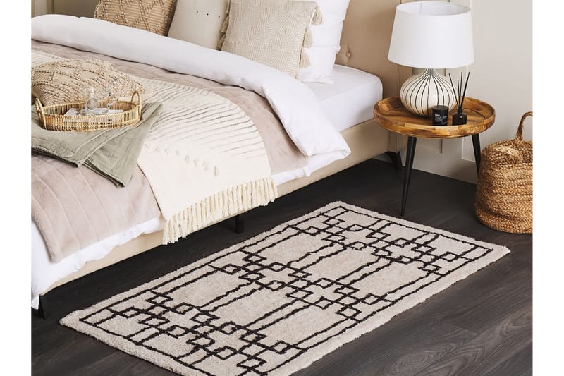 Turhal Ryamatta 80x150 cm - Beige - Textilier & mattor - Mattor - Modern matta - Bomullsmattor