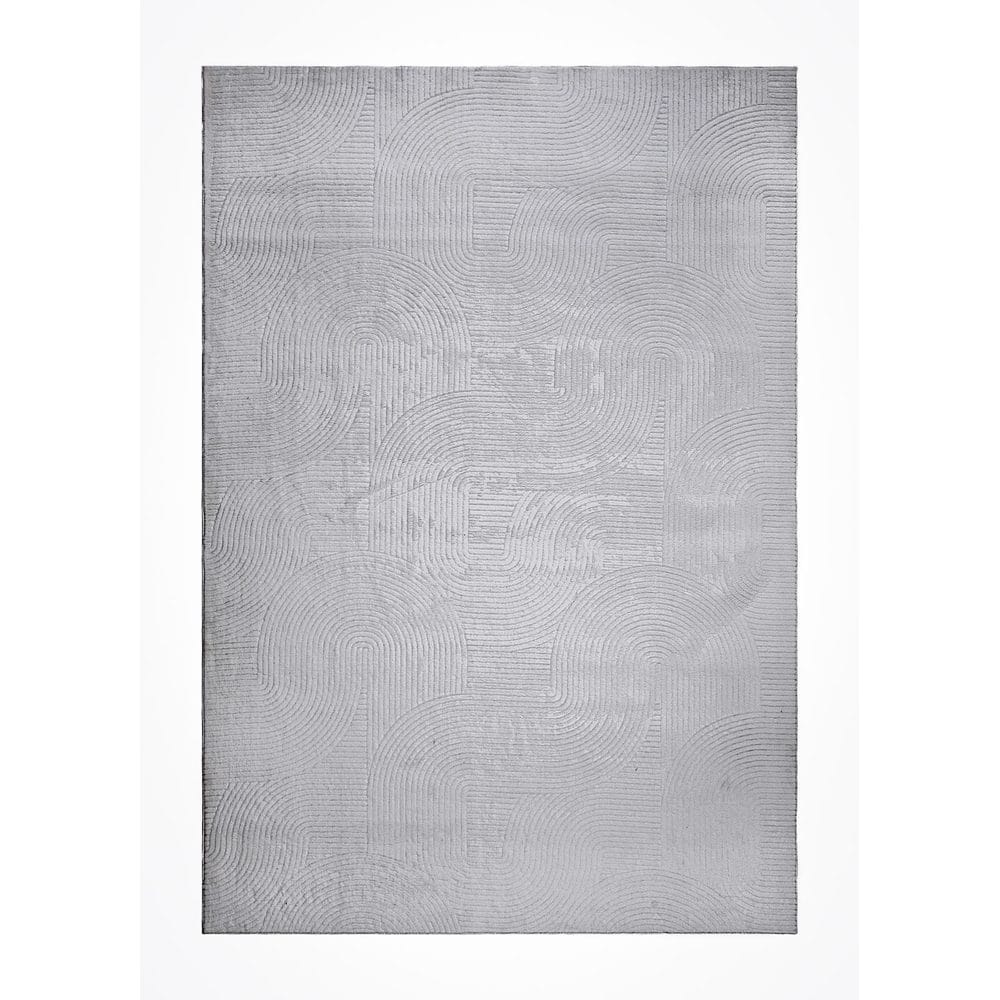 tvättbar matta castello art - grå