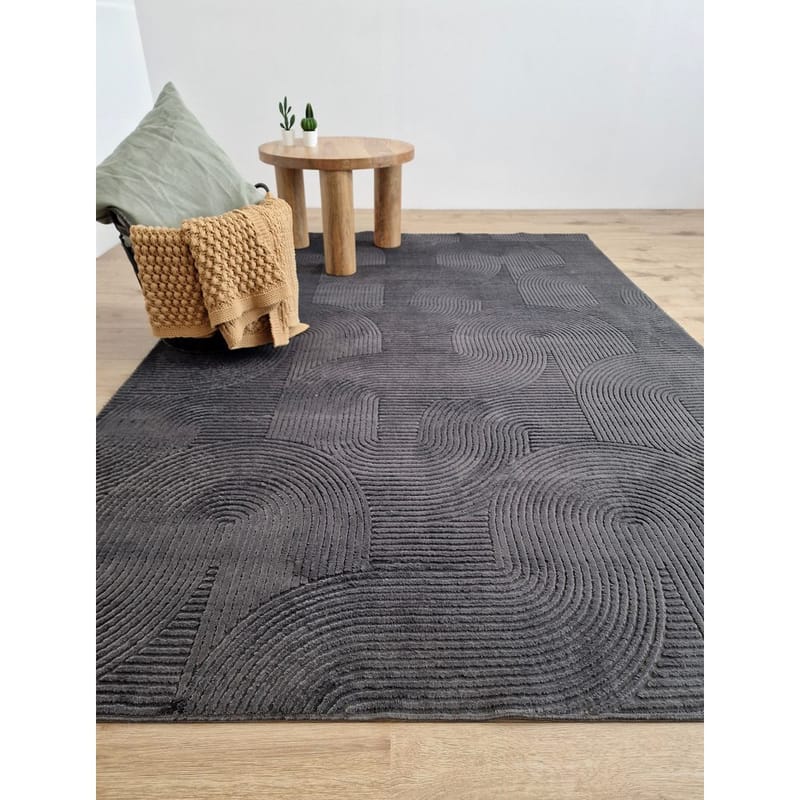 Tvättbar Matta Castello Art - Grafit - Textilier & mattor - Mattor - Modern matta - Trasmattor