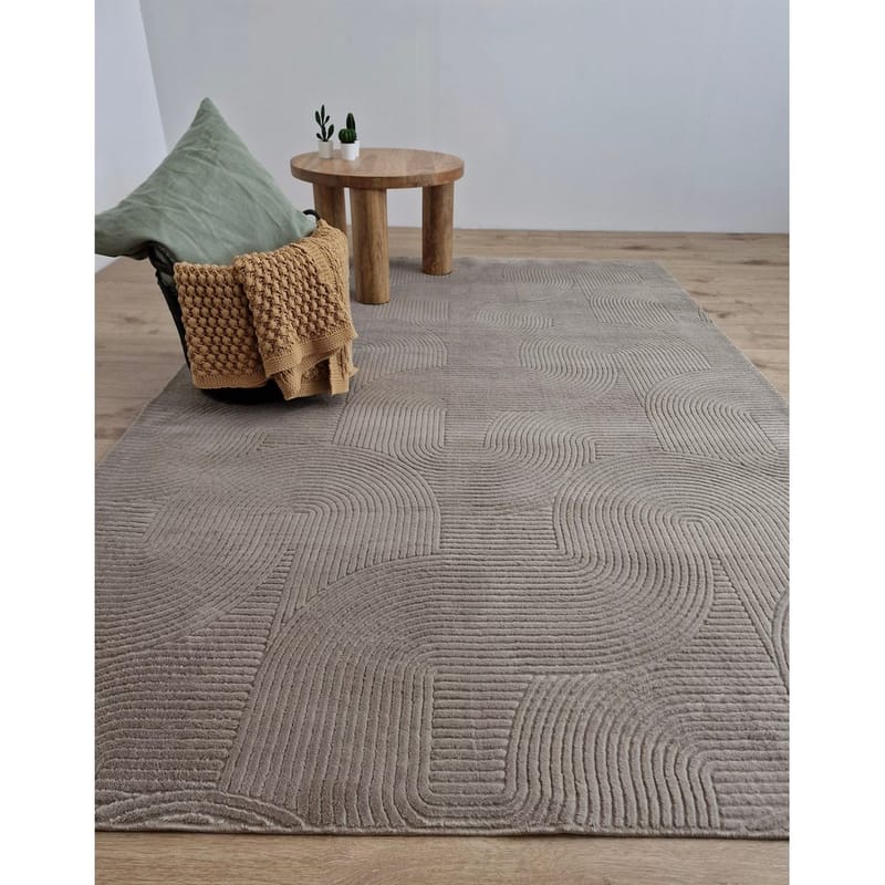 Tvättbar Matta Castello Art - Linen - Textilier & mattor - Mattor - Modern matta - Trasmattor