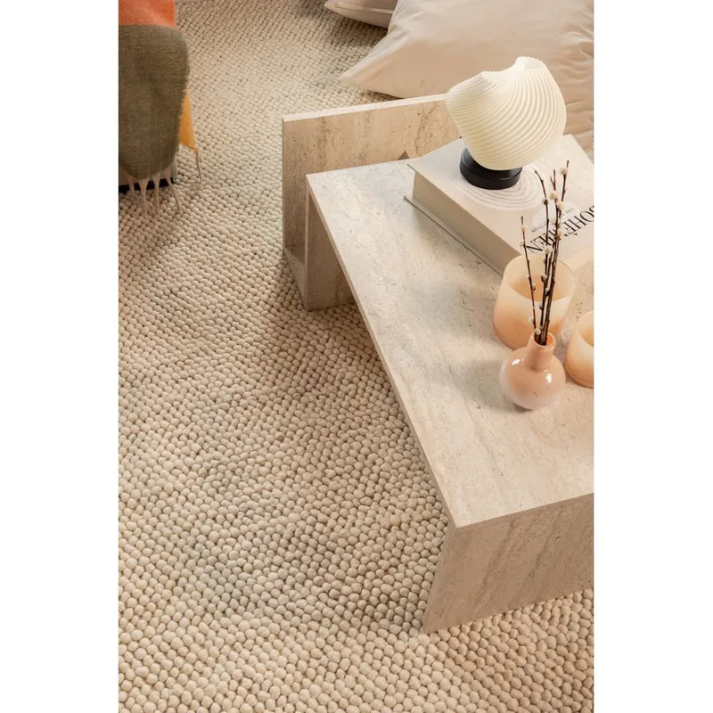 Ullmatta Bubble Kvadrat - 240x240 cm, Creme - Textilier & mattor - Mattor - Modern matta - Ullmattor