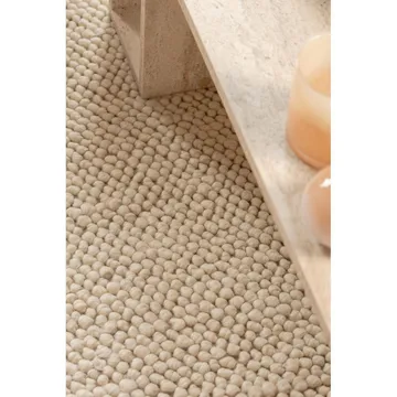Ullmatta Bubble Kvadrat - 240x240 cm, Creme - Textilier & mattor - Mattor - Modern matta - Ullmattor
