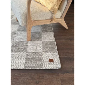 Ullmatta Chessie Kvadrat - 200x200 cm, Grå - Textilier & mattor - Mattor - Modern matta - Ullmattor