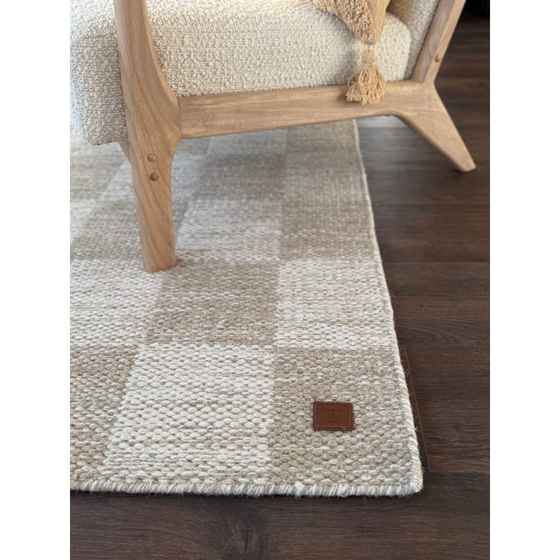 Ullmatta Chessie Kvadrat - 200x200 cm, Linne - Textilier & mattor - Mattor - Modern matta - Ullmattor