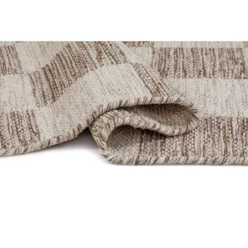Ullmatta Chessie Kvadrat - 200x200 cm, Mörklinne - Textilier & mattor - Mattor - Modern matta - Ullmattor