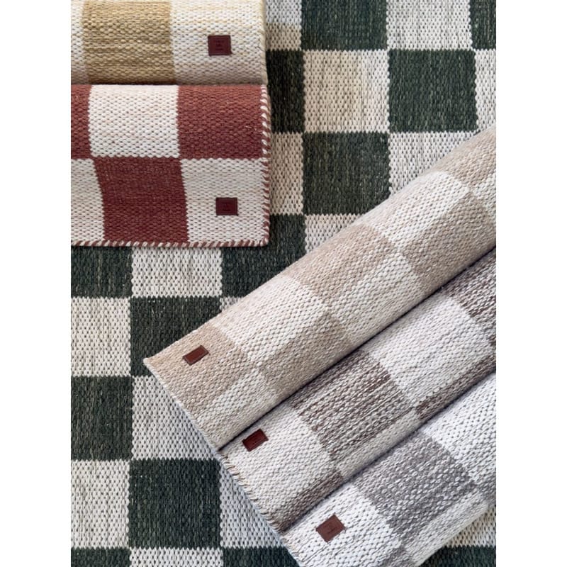 Ullmatta Chessie Kvadrat - 200x200 cm, Mörklinne - Textilier & mattor - Mattor - Modern matta - Ullmattor