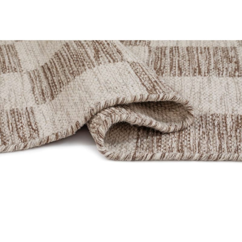 Ullmatta Chessie Kvadrat - 200x200 cm, Mörklinne - Textilier & mattor - Mattor - Modern matta - Ullmattor