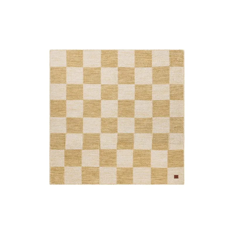 Ullmatta Chessie Kvadrat, 200x200 cm, Ockragul