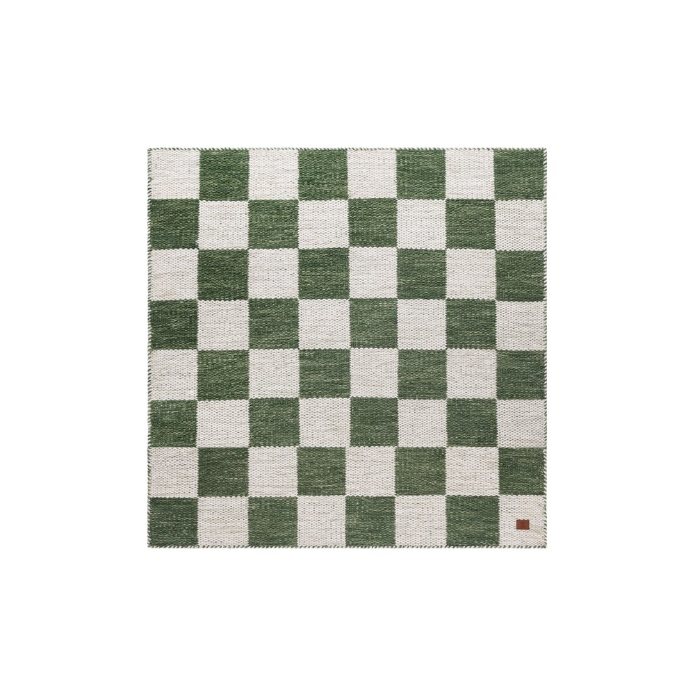 ullmatta chessie kvadrat - 200x200 cm, smaragdgrön